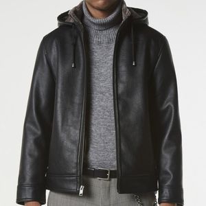 ANDREW MARC Jutland Faux Shearling Bomber. Size L. Color Black. New with…